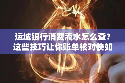 运城银行消费流水怎么查？这些技巧让你账单核对快如闪电