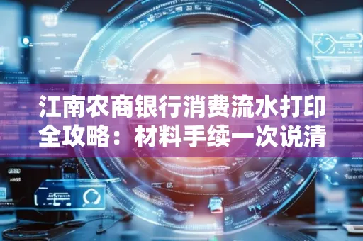 江南农商银行消费流水打印全攻略：材料手续一次说清！