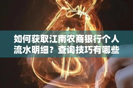 如何获取江南农商银行个人流水明细？查询技巧有哪些？
